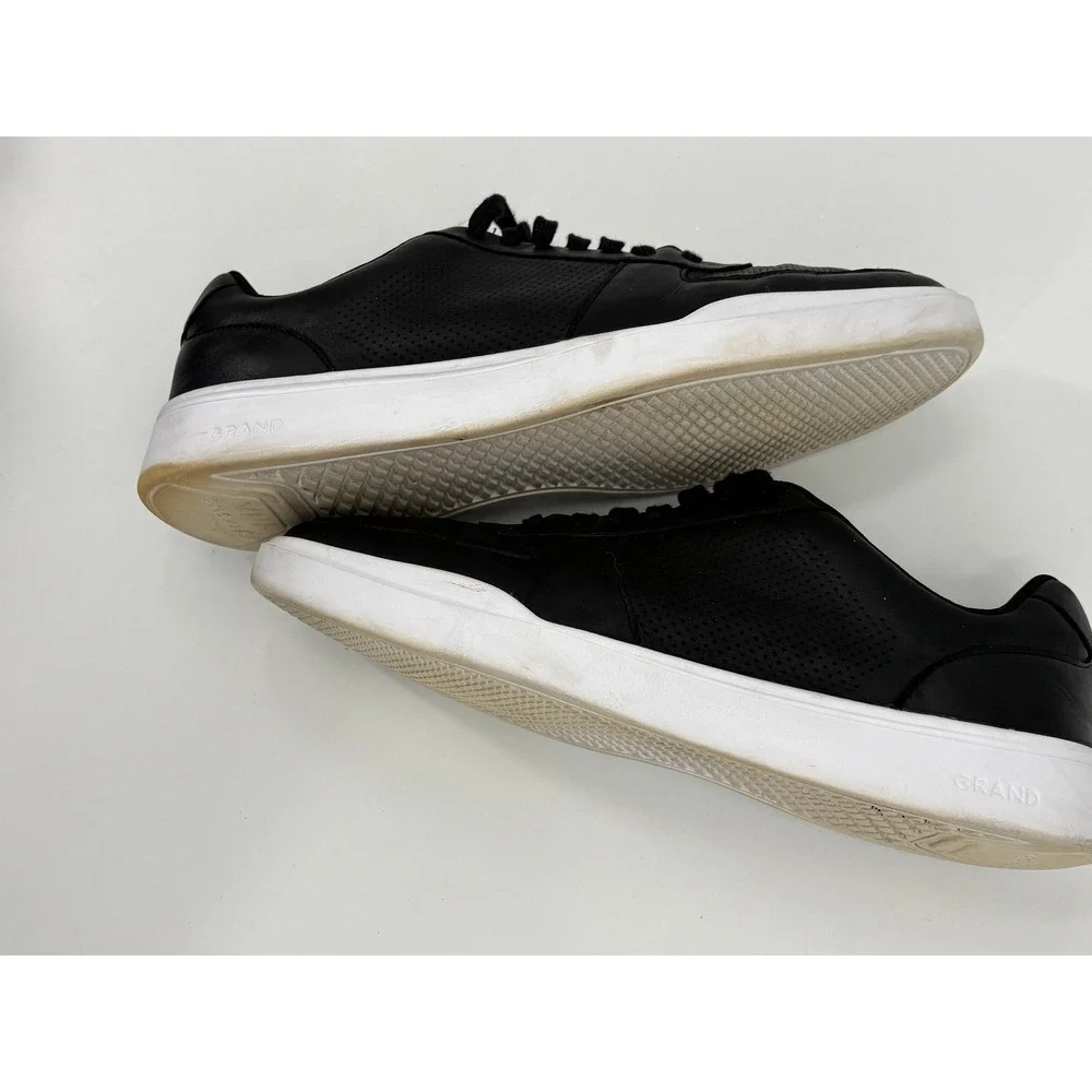 Cole Haan Mens Grand Crosscourt II Black Leather Sneakers C33977 Size 10.5 M